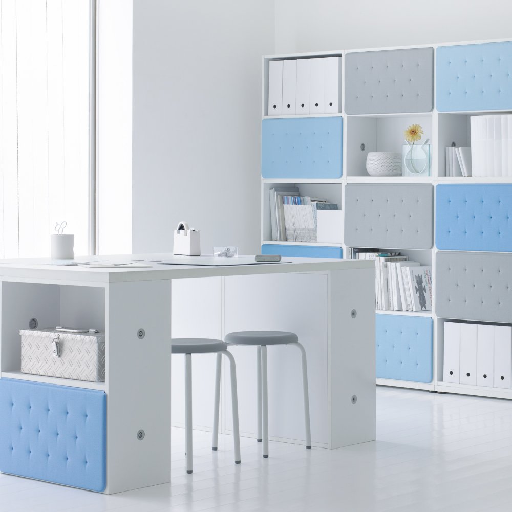 ライトブルー 円形スツール メタルフレーム　コクヨ会議イス6個セット　丸椅子 丸椅子 ライトブルー 藤沢工業 - アスクル